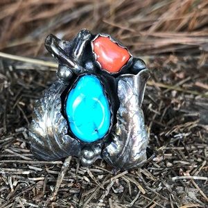Vintage southwestern sterling turquoise ring